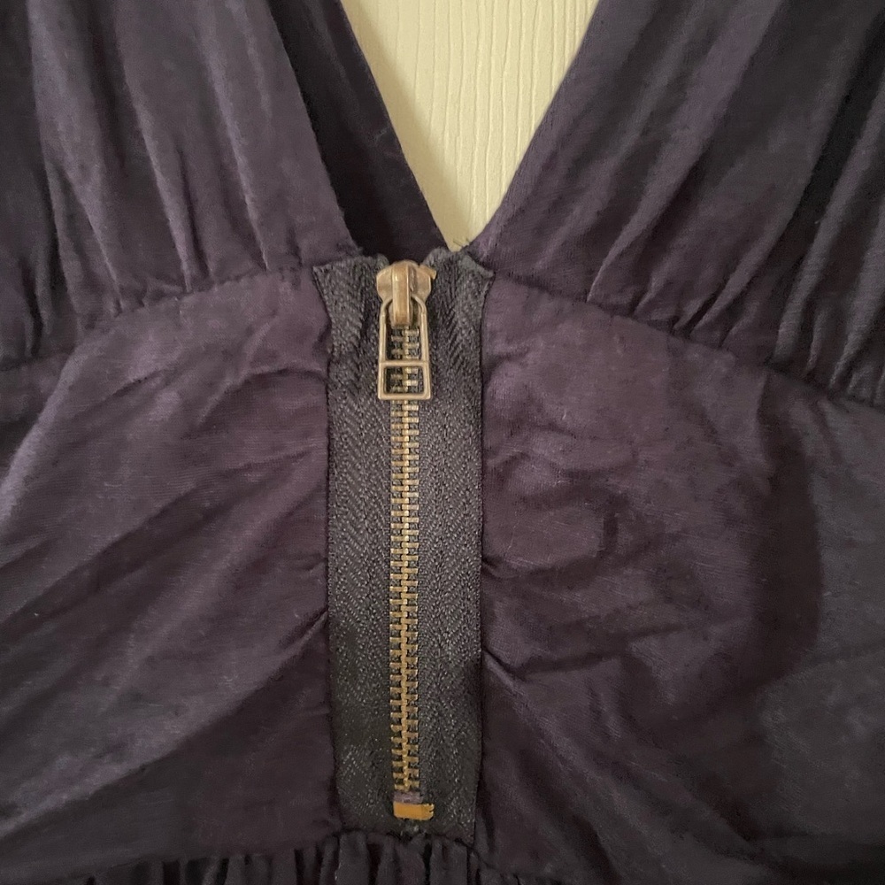 Lucca Couture Sleeveless Deep V Neck Dark Navy Maxi Dress Medium - Picture 6 of 8